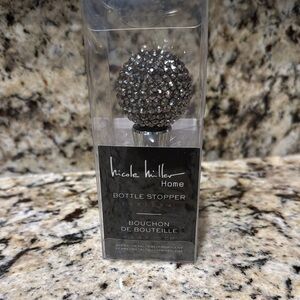 Nicole Miller Home Silver Bottle Stopper